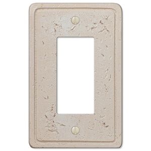 4 Amerell Texture Stone Almond Wallplate, 1 Rocker